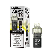 Nexel Aero 7000 Replacement Pods – prefilled Pineapple Ice flavor pods designed for the Nexel Aero 7000 vape kit.